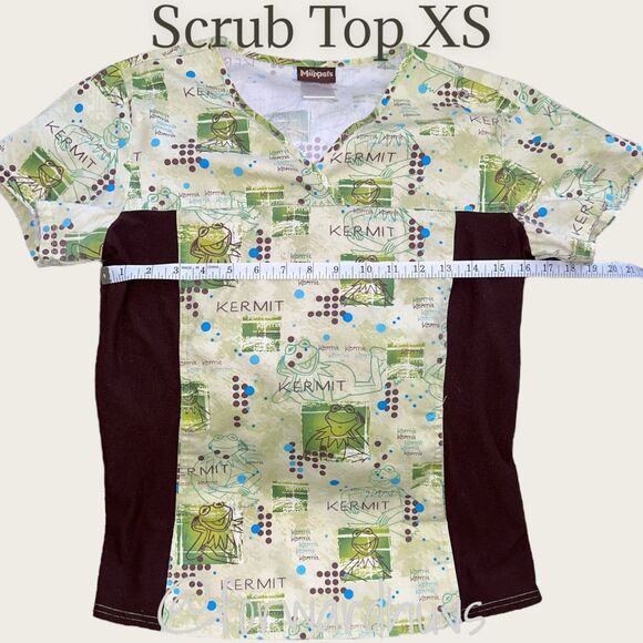 The Muppets Kermit the Frog Extra Small Scrub Top - Picture 5 of 9